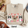 French Bulldog Sweatshirt Frenchie Valentine Sweater Bulldog Valentine Shirt Dog Lover Gift Frenchie Mom Shirt French Bulldog Gift Sweatshirt – Cozy Vibes · Perfect For Daily Wear