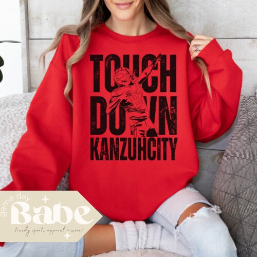 Adult Touchdown Kansas City Gildan Unisex Sweatshirt Chiefs Football Pacheco Oversized Trendy Game Day Outfit Women Men Sweatshirt – Cozy Vibes · High-Quality Print