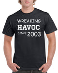 21st Birthday Gifts For Son T Shirt Gift Present Twenty One 21 Years Old Wreaking Havoc Since Year 2003 Funny Tee Graphic Tee – Soft Feel · Great Gift For Fans