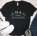 Fit Forty Now For Some Wine Shirt 40th Birthday 40th Birthday Gift 40th Birthday Gift for Her Personalized Birthday Tshirt Gym Graphic Tee – Cozy Vibes · Must-Have Style