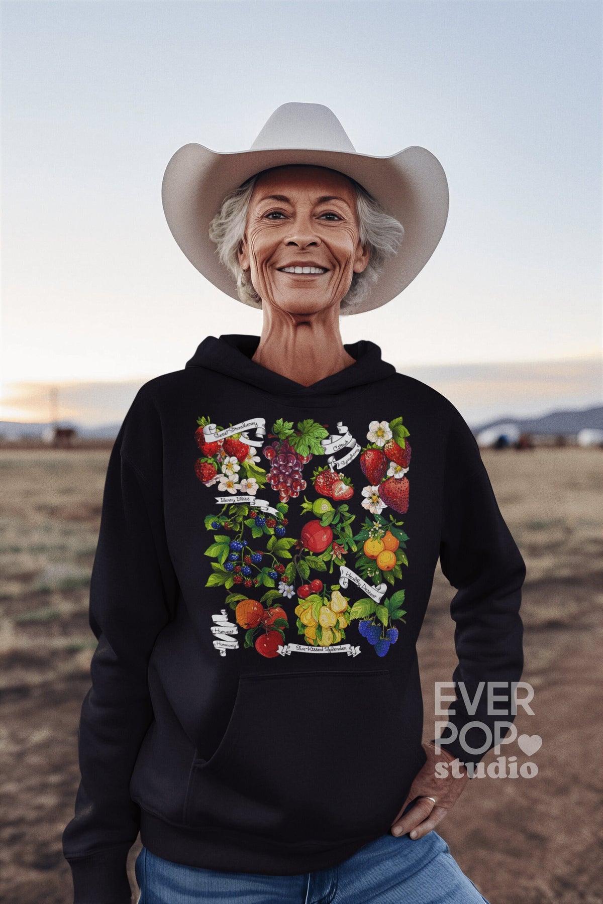 Fruit Floral Hoodie Strawberry Hoody Berry Sweatshirt Pomegranate Hooded Leomon Apple Sweater Orange Plant Fleece Winter Outfit Top Hoodie – Fan Favorite · Must-Have Style