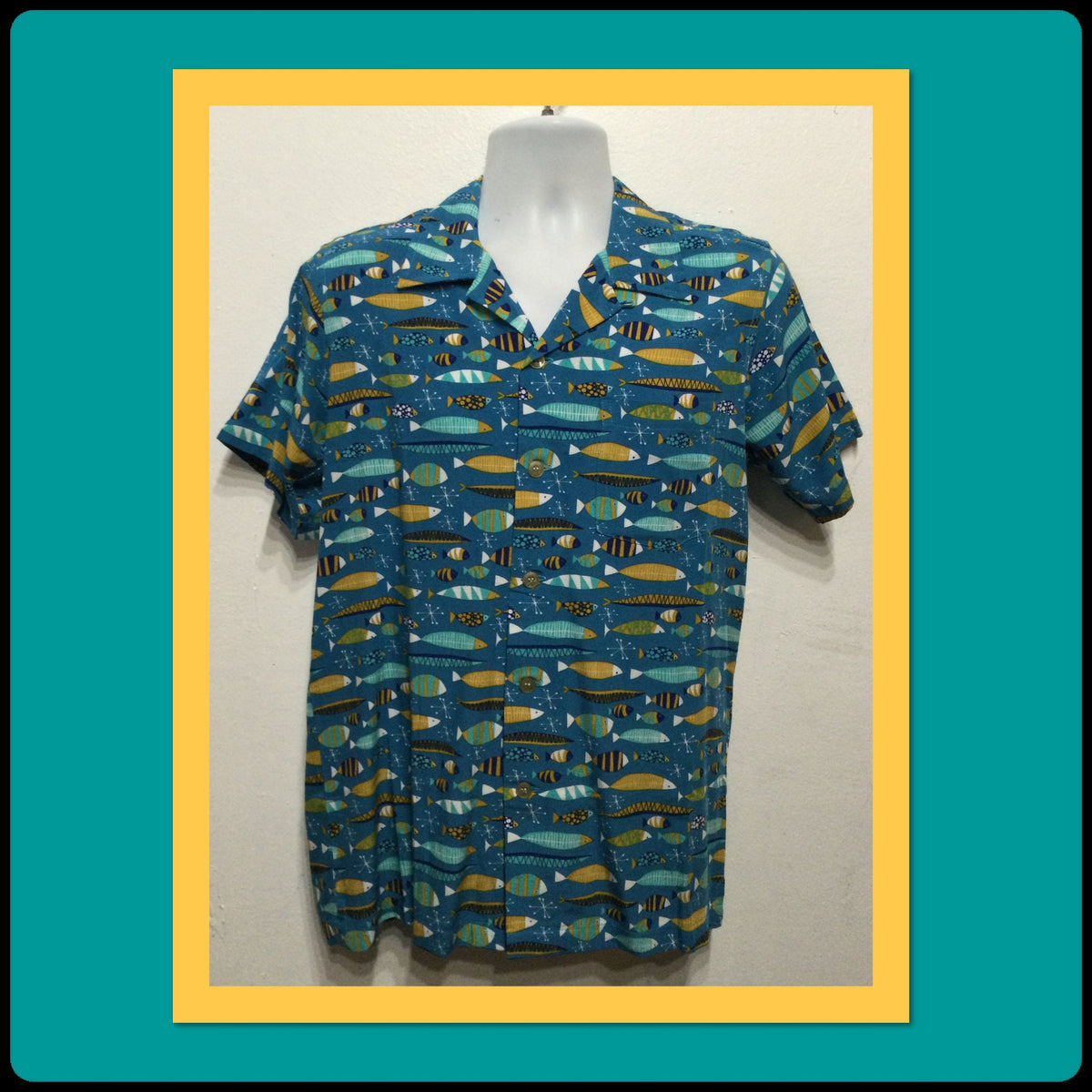AT023 Americana 195039s style rayon atomic print quotTiki Hawaiianquot shirt by Atomik Tiki Graphic Tee – Easygoing Wear · Great Gift For Fans