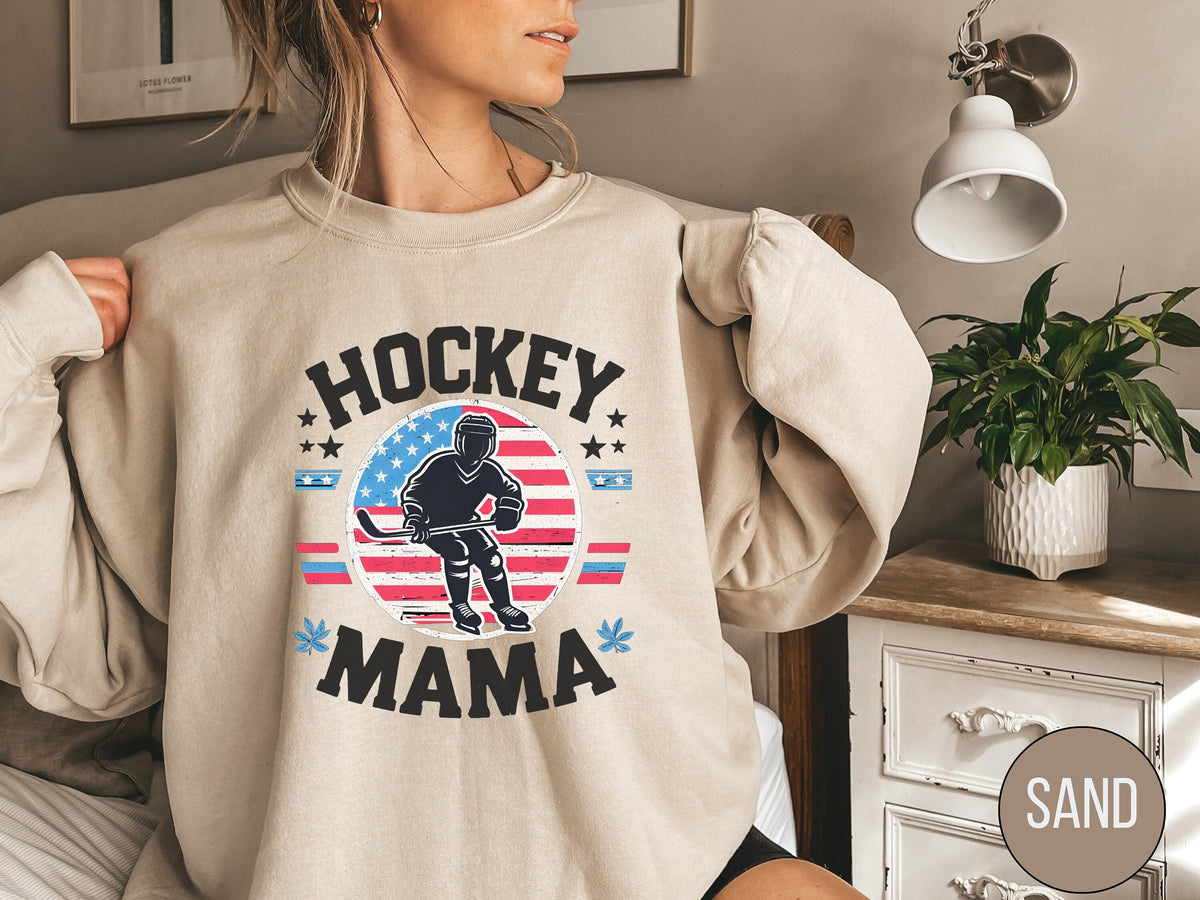 Hockey Mom Sweatshirt Hockey Mama Sweatshirt Hockey Lover Sweater Sport Mom Hoodie Gift For Hockey Mom Hockey Gifts for mom Soccer shirt Hoodie – Cozy Vibes · High-Quality Print