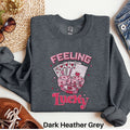 Feeling Lucky Valentine Sweatshirt Valentines Day Gift Dice Valentines Day Sweater Las Vegas Hearts Valentine Mama Valentine Sweatshirt – Feel-Good Design · Top Pick For Any Outfit