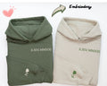 Custom Embroidered Roman Numeral Hoodie Date Heart and Initial On SleevePersonalized Couples Gifts Couple Valentine39s Gift Gift for Her Hoodie – Bold Style · High-Quality Print