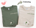 Custom Embroidered Roman Numeral Sweatshirt Date Heart and Initial On Sleeve Personalized Couples Gifts Couple Gift Valentine39s Day Sweatshirt – Everyday Comfort · Perfect For Daily Wear