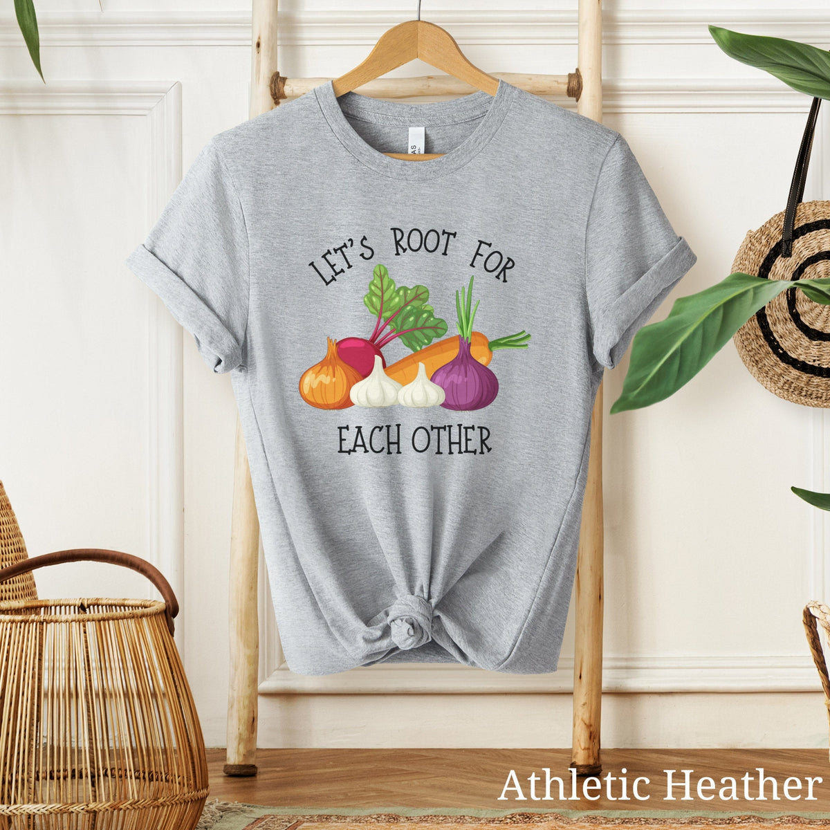 Let39s Root For Each Other Tshirt Plant Lover Gift Vegetable Shirt Plant Mama Shirt Funny Plant Shirt Gardening Gift Vegan Shirt Graphic Tee – Premium Graphic · Trending Graphic Apparel