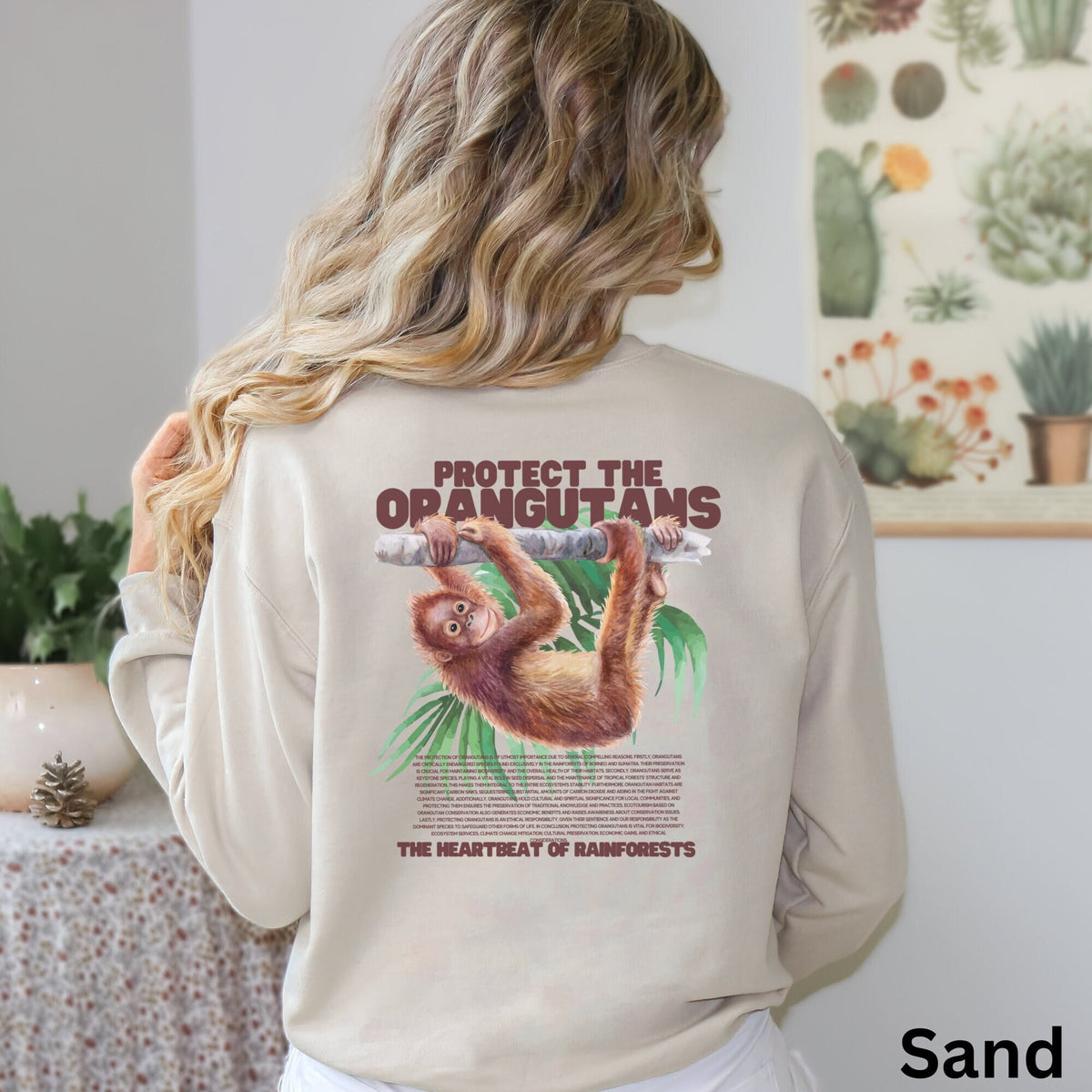 Protect the Orangutans Sweatshirt Monkey Sweater Primates Tee Save Our Forests Animal Conservation Environment Shirt Monkey Lover Sweatshirt – Bold Style · Trending Graphic Apparel