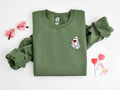Embroidered Valentines day SweatshirtXOXO SweatshirtValentine day outfitValentines day giftEmbroidered Valentines Ghost Sweatshirt Sweatshirt – Soft Feel · Great Gift For Fans