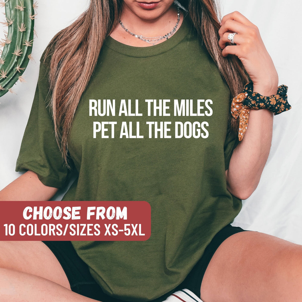 Running Shirt Runner Shirt Dog Lover Dog Shirt Workout Shirt Runner Gift Running Gift Run All The Miles Pet All The Dogs TShirt Graphic Tee – Easygoing Wear · High-Quality Print