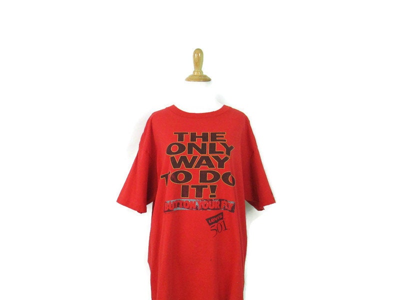 9039s Distressed Button Your Fly Levi39s 501 Shirt Single Stitch Adult Large Levi Strauss Logo Spellout Vintage Tee Graphic Tee – Easygoing Wear · Must-Have Style
