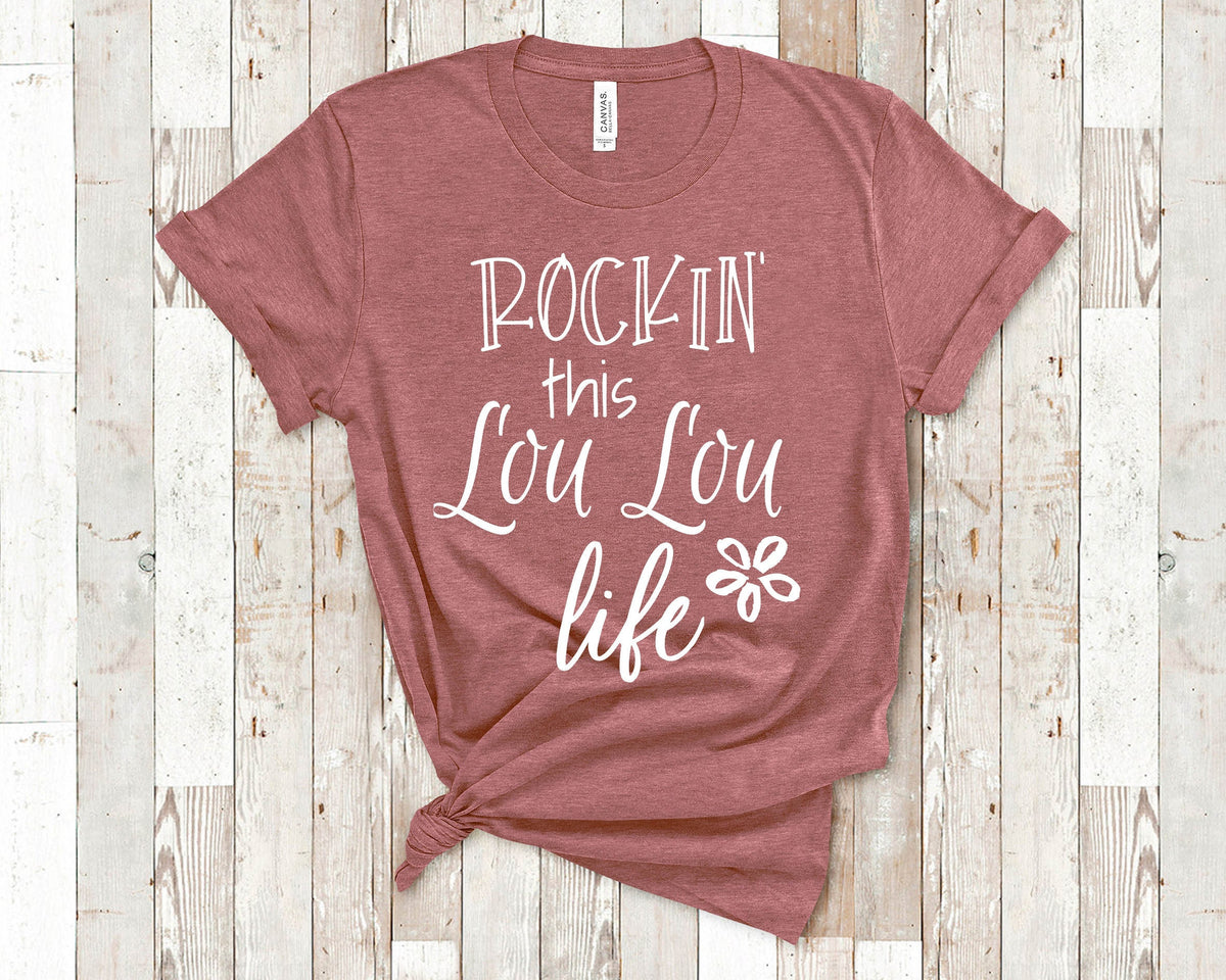 Rockin This Lou Lou Life Grandma Tshirt Special Grandmother Gift Idea for Mother39s Day Birthday Christmas or Pregnancy Reveal Announcement Graphic Tee – Easygoing Wear · Trending Graphic Apparel