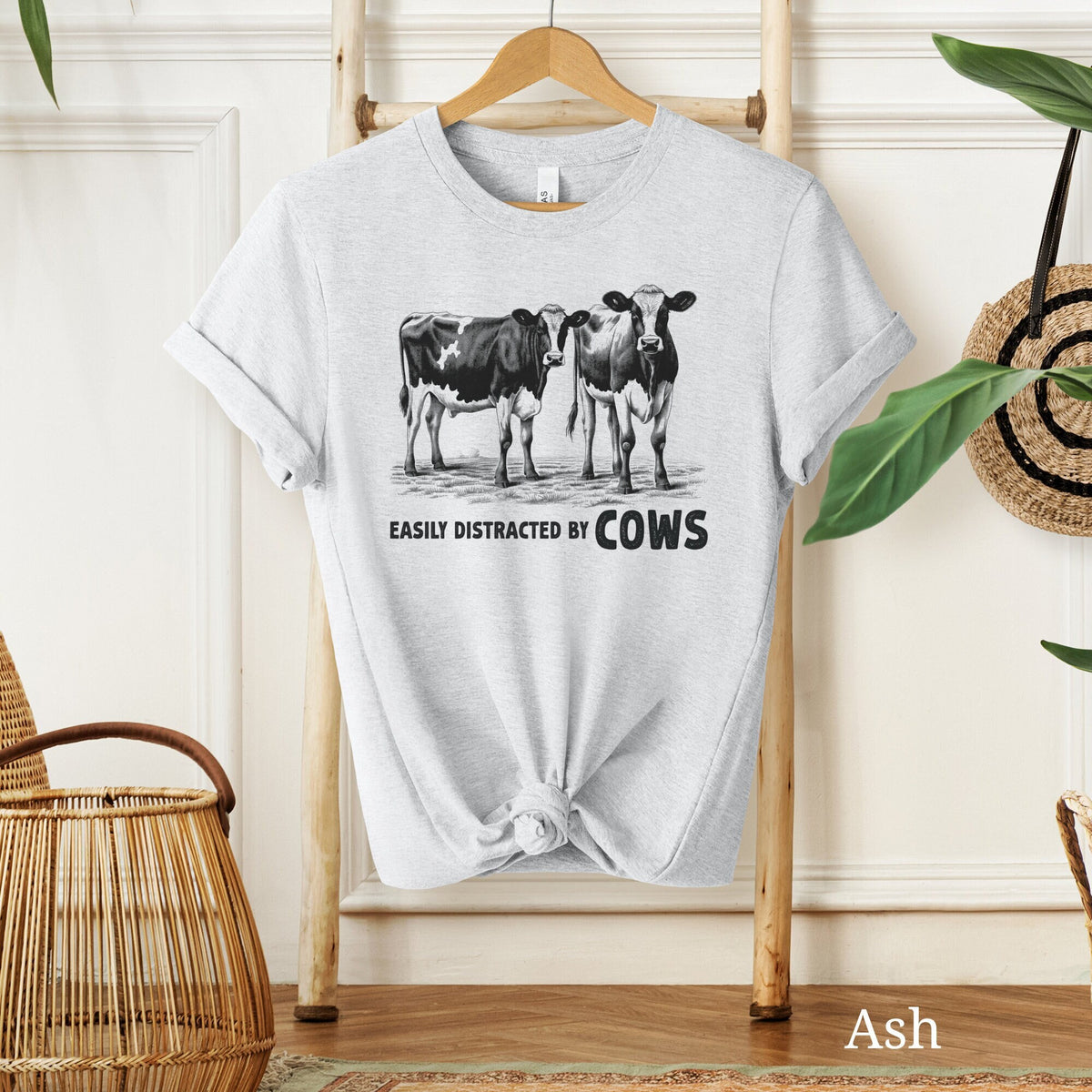 Cow Shirt Easily Distracted by Cows Shirt Farm Shirt Cow Lover Shirt Farm Life Shirt Farming Shirt Cow Lover Gift Farmer Shirt Graphic Tee – Soft Feel · Must-Have Style