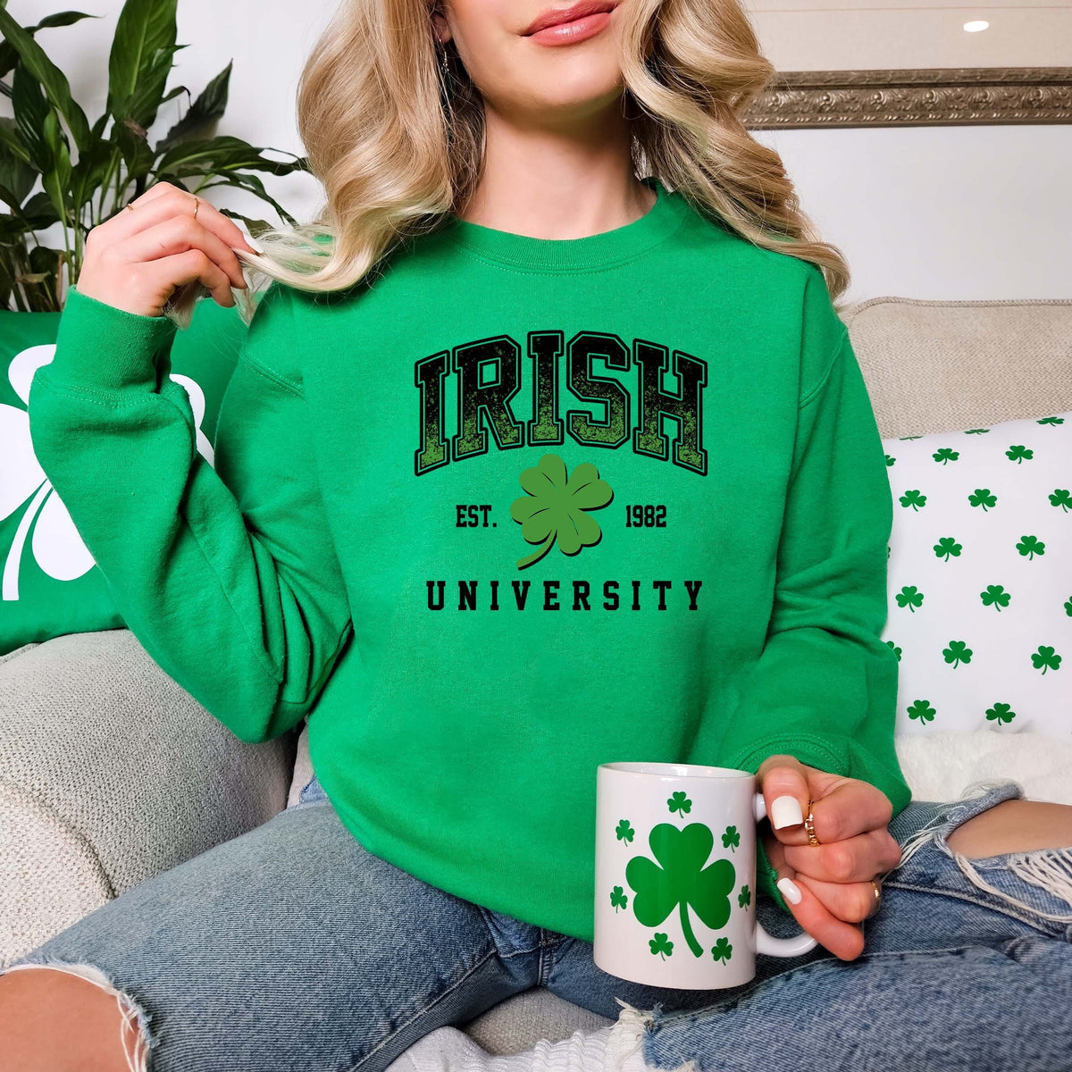 Irish University Sweatshirt Love St Patrick39s Day Sweatshirt Cute St Patrick39s Day Tee Patrick39s Green Sweatshirt So Luckin39 Boujee Sweatshirt – Everyday Comfort · Top Pick For Any Outfit