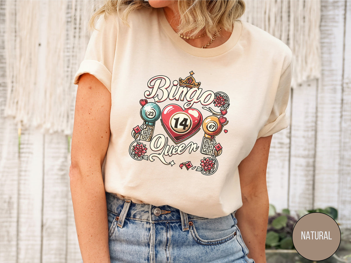 Bingo Queen Shirt Bingo Game TShirt Bingo Lover Funny Bingo Player T Shirt Bingo Vintage Shirt Gift for Bingo Game Lover Bingo Squad Graphic Tee – Cozy Vibes · Top Pick For Any Outfit