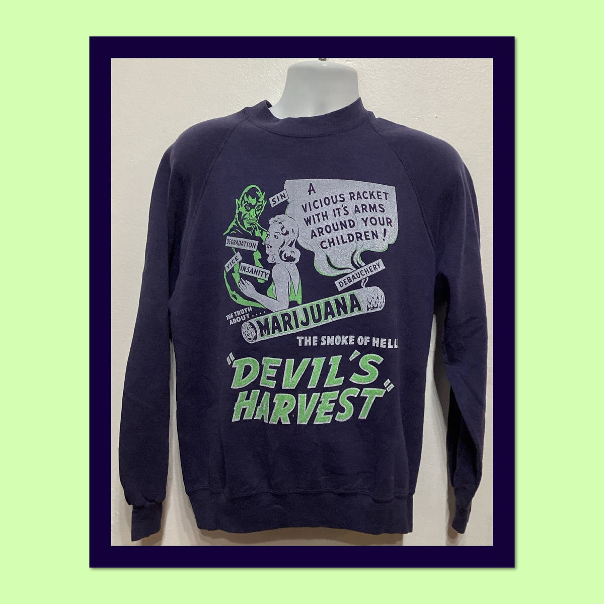 Vintage printed sweatshirt The cult movie quotDevil39s Harvestquot Sweatshirt – Fan Favorite · Top Pick For Any Outfit
