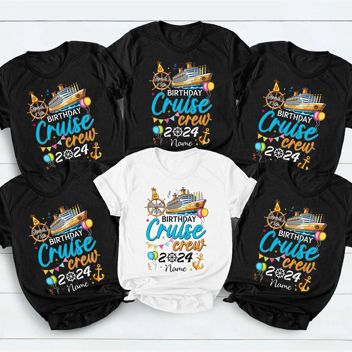 Personalized Birthday Cruise Crew Shirts Birthday Squad Shirts Custom 40th 45th 50th 60th Birthday Shirts Cruise Squad 2024 Graphic Tee – Fan Favorite · Trending Graphic Apparel
