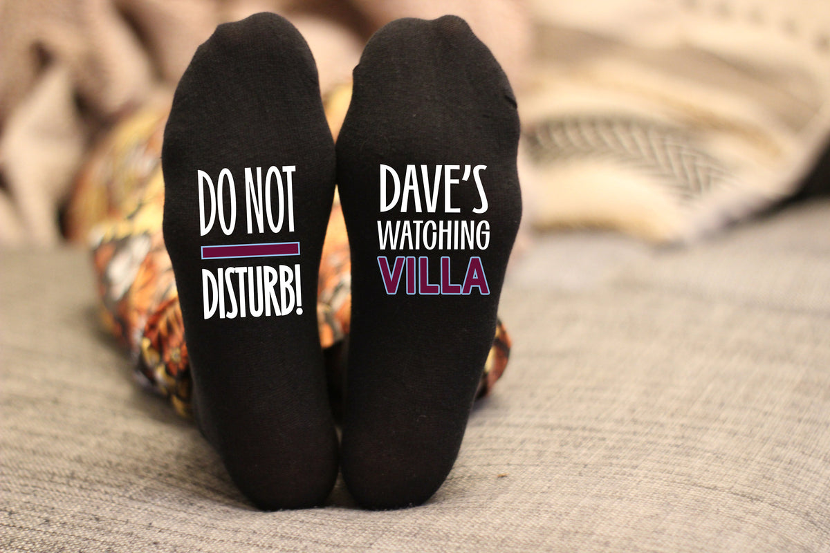 Custom Do Not Disturb Villa Name Socks Personalised Printed and Personalised Birthday Gift Christmas Gift Graphic Tee – Easygoing Wear · Must-Have Style