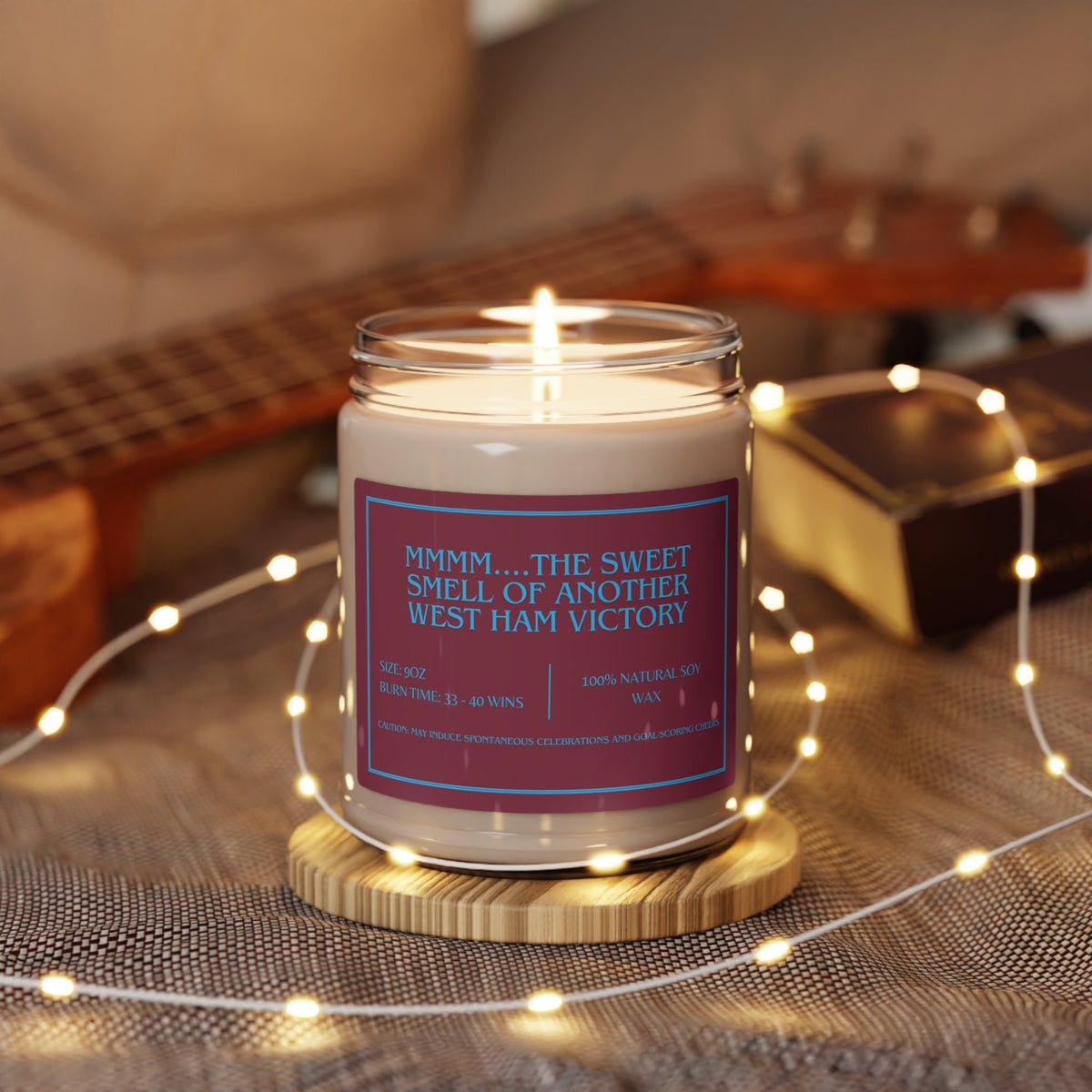 Smells Like A Win Candle West Ham Gifts WHUFC Premier League Scented Candle Hammers Soccer Birthday Game Day Candle Gift Idea For Him Graphic Tee – Bold Style · Trending Graphic Apparel