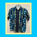 HS001 Vintage 195039s6039s cotton tiki Hawaiian shirt by Molokai Size large 16 16 12 Graphic Tee – Soft Feel · Trending Graphic Apparel