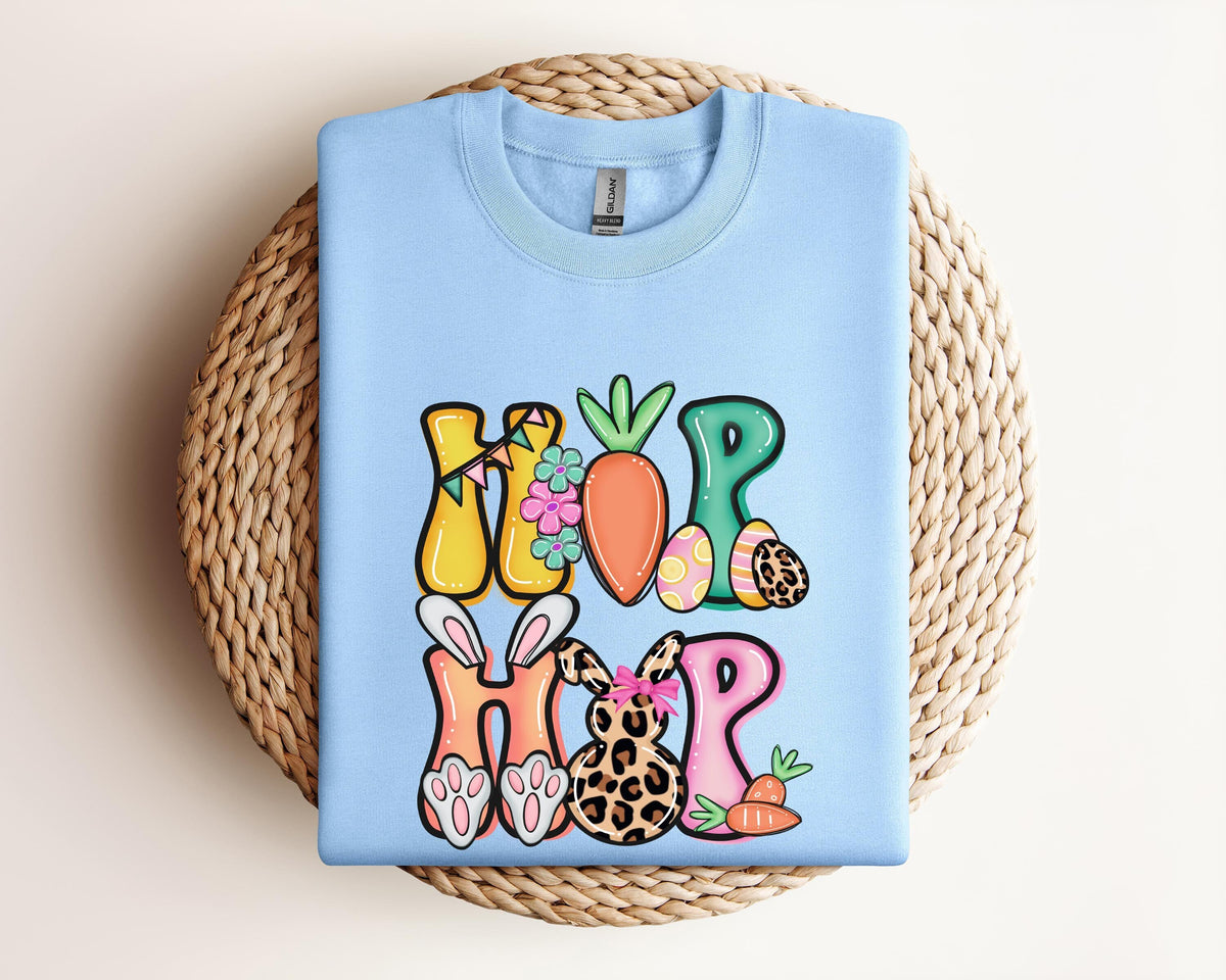 Hip Hop Easter Easter Bunny Happy Easter Bunny Sweatshirt Bunnies Sweatshirt Leopard Bunny Sweatshirt Happy Easter Sweater Easter Gift Sweatshirt – Premium Graphic · Perfect For Daily Wear