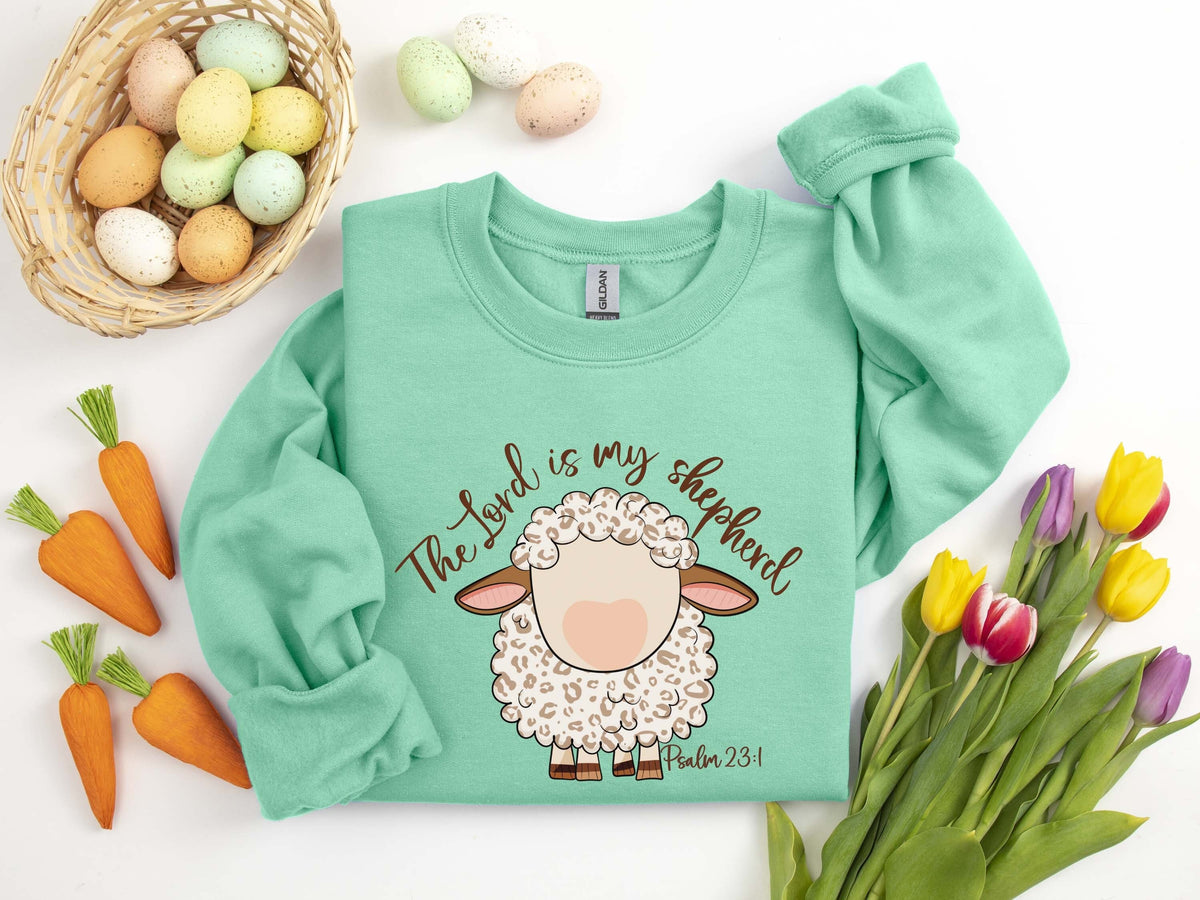 The Lord s my Shepherd SweatshirtEaster SweatshirtLord39s PrayerGift for ChristianWoman Christian Easter ShirtWoman Religious Shirt Sweatshirt – Aesthetic Look · Great Gift For Fans