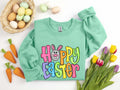 Hoppy Easter Sweatshirt Cute Hoppy Bunny Ear Easter Sweatshirt Easter Gift Happy Easter Hoodie Cute Bunny Sweater Hoppy Easter Hoodie Hoodie – Cozy Vibes · High-Quality Print