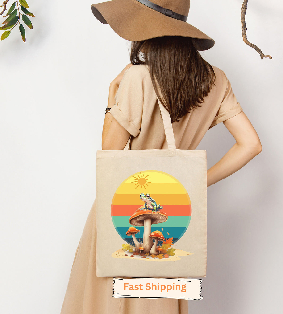 frog and mushroom retro sunset beach Bag Cute Tote Bag Plant Aesthetic tote Bag Market Bag Canvas Tote Bag Shoulder Bag Shopping Bag Tote Bag – Fan Favorite · Trending Graphic Apparel