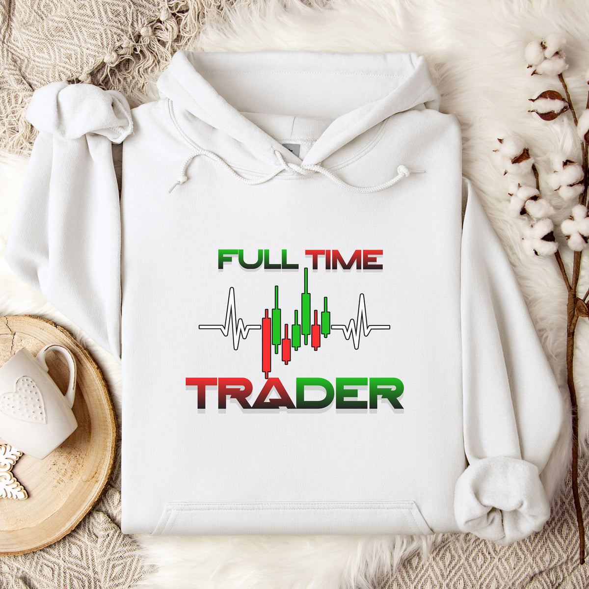 Stock Investor hoodie Full Time Trader Heartbeat hoodie gift for crypto trader pullover stock market jacket Stock Market Gift Hoodie – Cozy Vibes · High-Quality Print