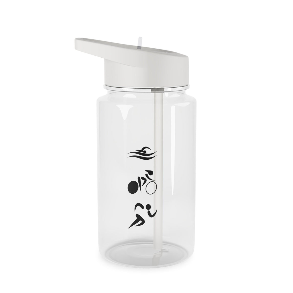 Triathlon Style Logo Tritan Water Bottle 169oz BPA Free gift him gift her sports bottle Graphic Tee – Warm & Stylish · High-Quality Print
