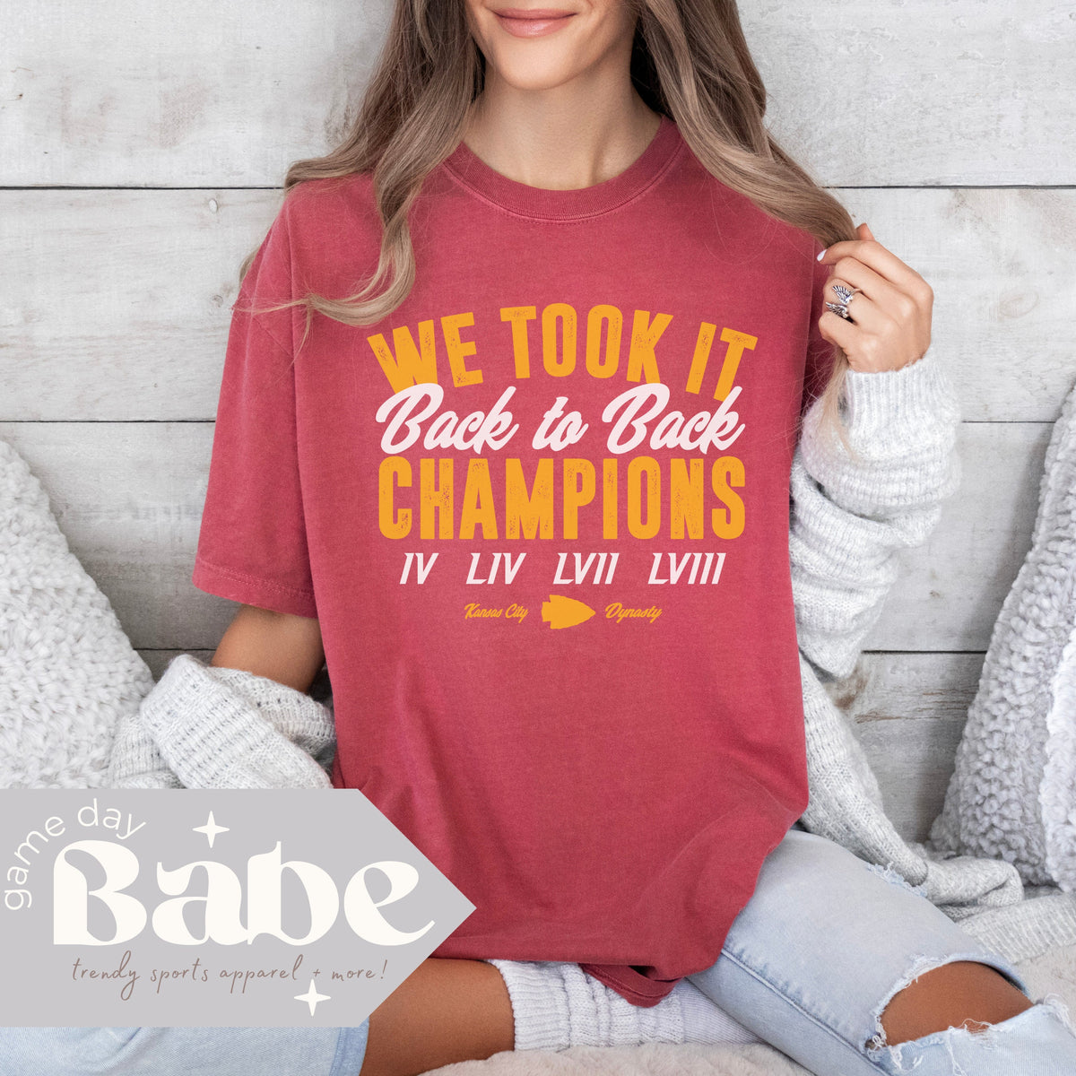 Adult Tee Chiefs Champions Kansas City Football Shirt AFC Game Day Outfit KC Gear World Champs LVIII Back to Back Graphic Tee – Bold Style · Perfect For Daily Wear
