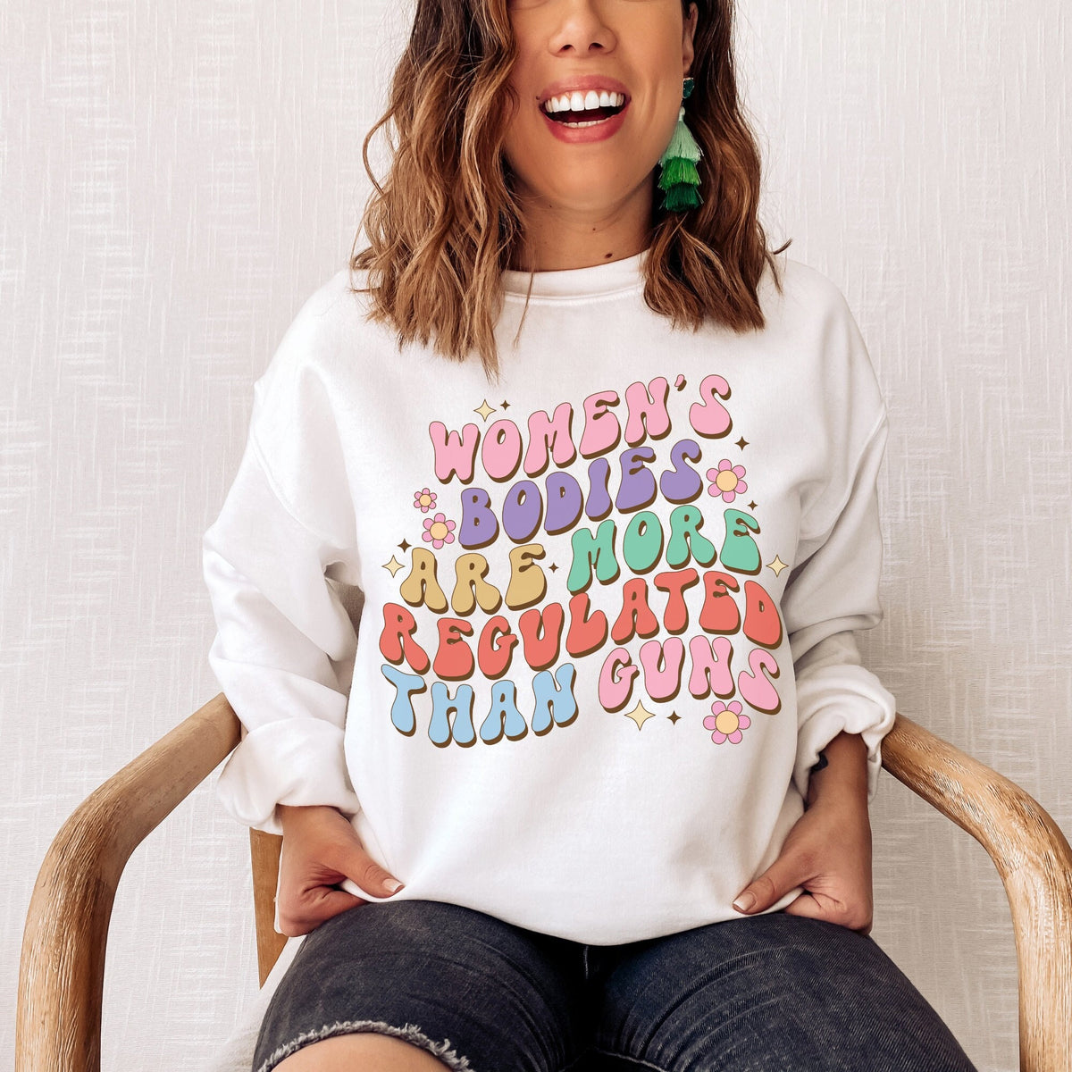 Women39s Bodys Are More Regulated Than Guns My Body My Choice Sweatshirt Feminist Sweatshirt Women39s Rights Shirt Activist Shirt Sweatshirt – Easygoing Wear · Must-Have Style