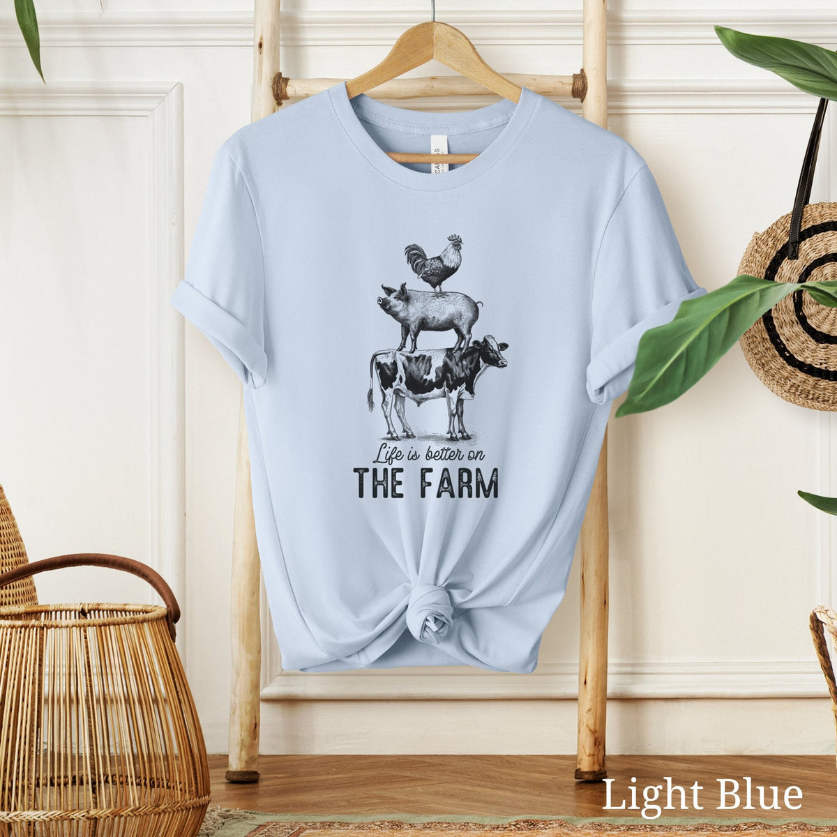 Life Is Better On The Farm Shirt Farm Shirt Farm Animals Shirt Agriculture Shirt Farm Life Shirt Farming Shirt Farmer Shirt Graphic Tee – Warm & Stylish · Great Gift For Fans