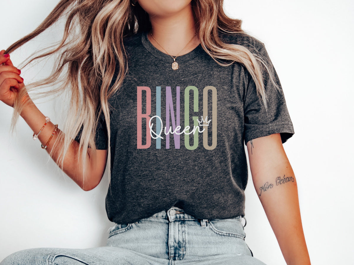 Express Bingo Queen Shirt Bingo Queen T Shirt Bingo Lover Funny Bingo Player T Shirt Bingo Vintage Shirt Gift for Bingo Lovers Graphic Tee – Premium Graphic · Top Pick For Any Outfit