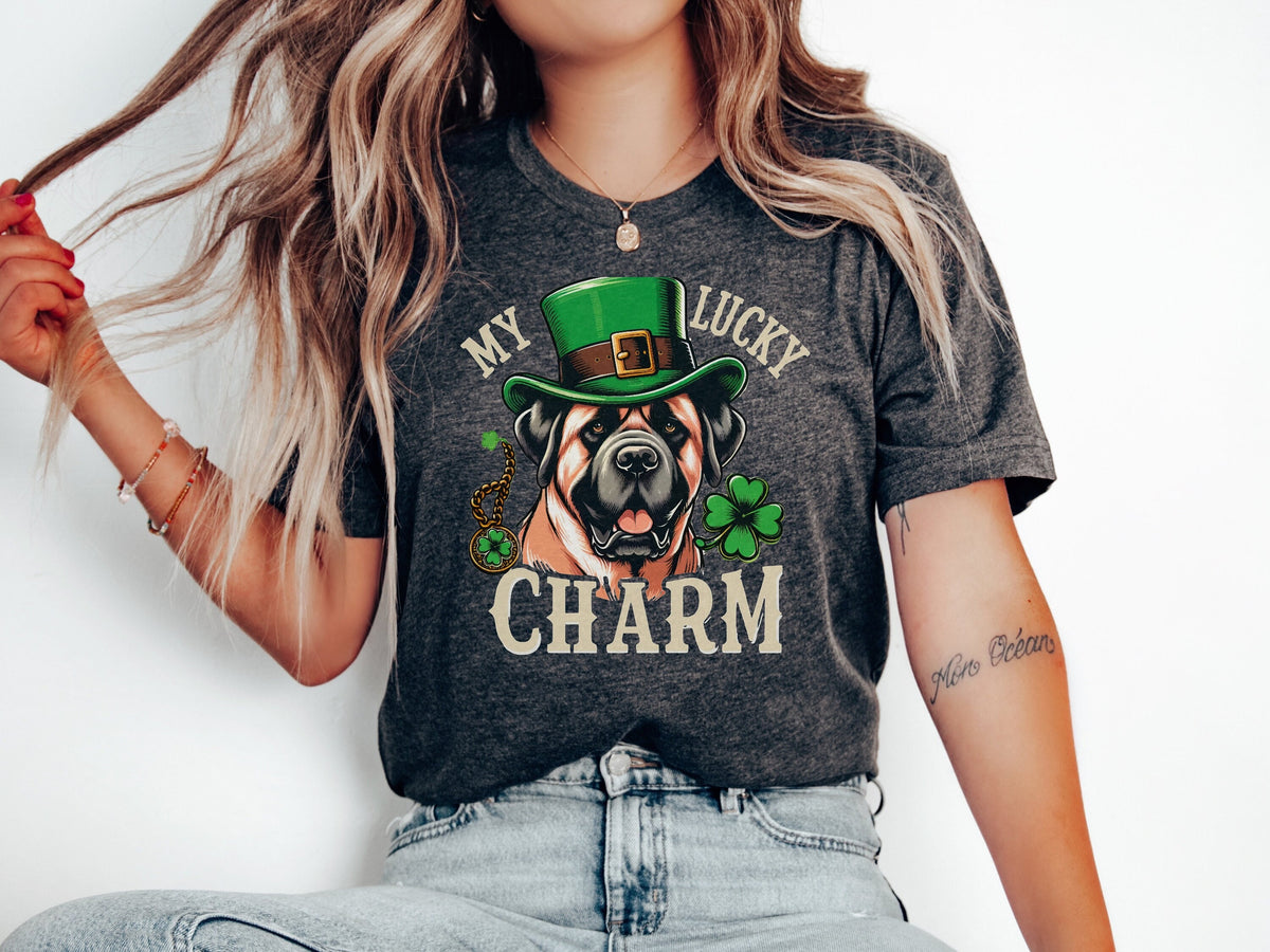 Express English Mastiff St Patrick39s Day shirt St Paddy39s Day Mastiff gift My Mastiff is My Lucky Charm St Patty Mastiff Gift Mastiff mom Graphic Tee – Easygoing Wear · High-Quality Print