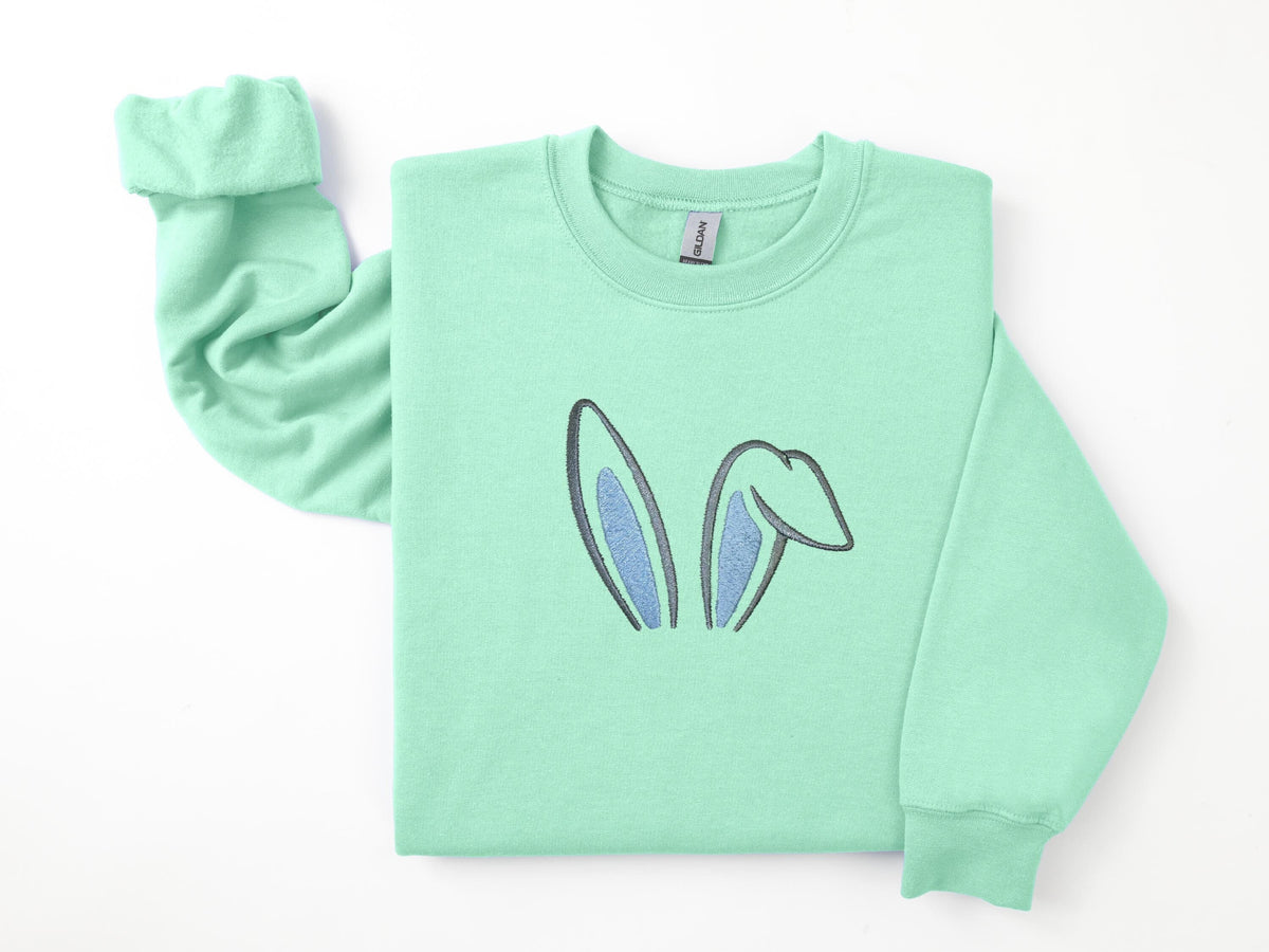 Easter Bunny Embroidered SweatshirtBunny SweatEmbroidery SweatshirtEaster SweatEaster GiftHappy Easter Embroidery Sweatshirt Sweatshirt – Soft Feel · Great Gift For Fans