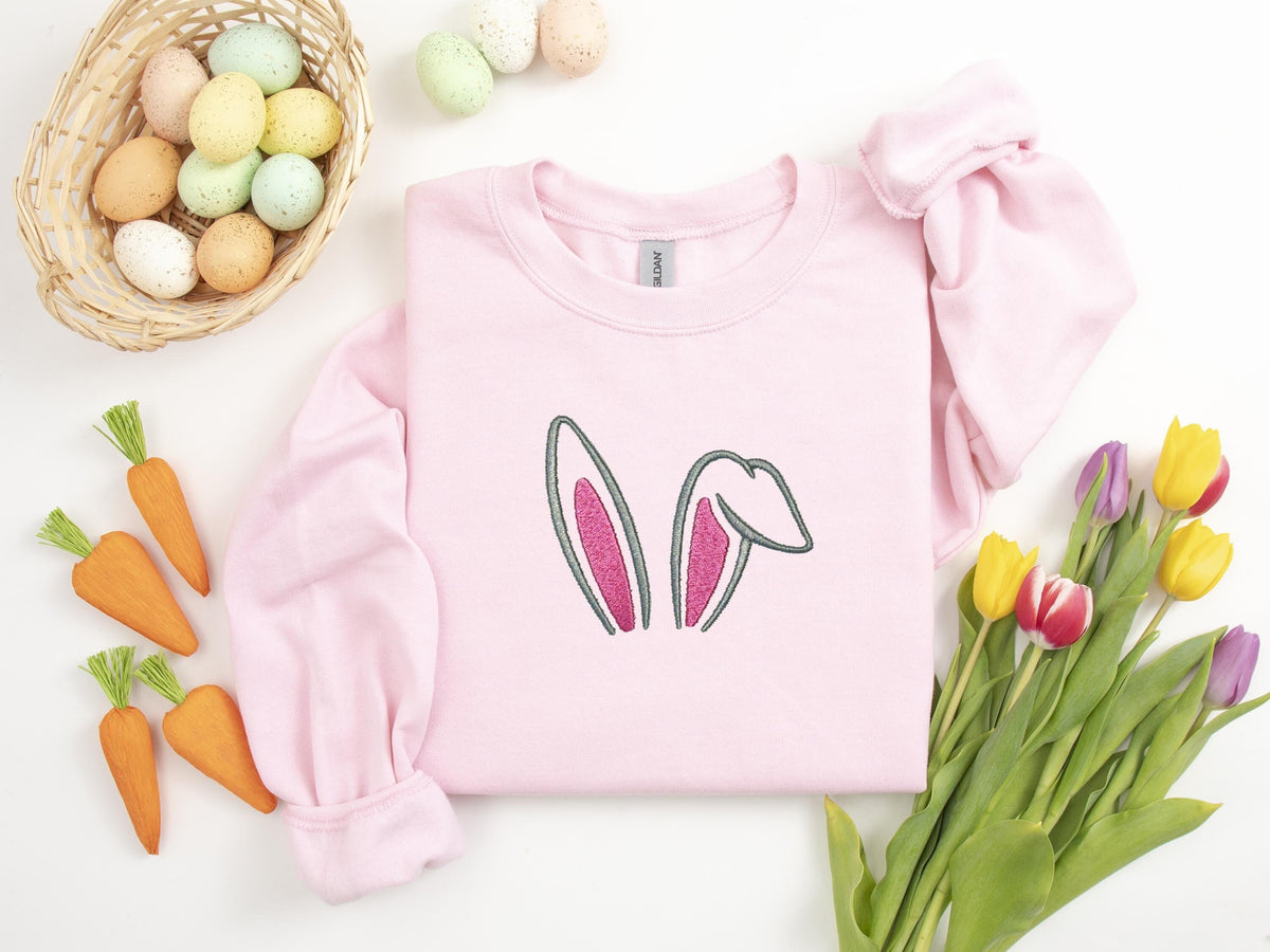 Bunny Girl Embroidered SweatshirtBunny SweatEmbroidery SweatshirtEaster SweatEaster GiftHappy Easter Embroidery Sweatshirt Sweatshirt – Easygoing Wear · Trending Graphic Apparel
