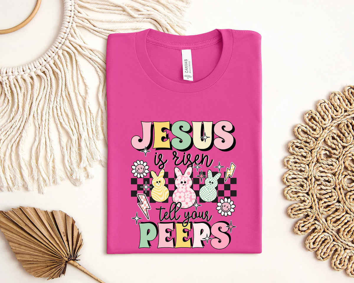 Jesus is Risen Tell Your Peeps Shirt Easter Jesus Kid Shirt Cute Bunny Peep Shirt Easter Toddler Shirt Christian Kids GiftToddler Shirt Graphic Tee – Cozy Vibes · Great Gift For Fans