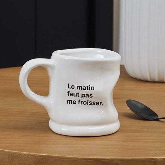 Mug Dform Message 20cl quotLe matin faut pas me froisserquot Graphic Tee – Aesthetic Look · Great Gift For Fans