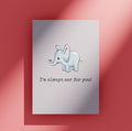 Elephant Printable Card Valentine39s Day Printable Always Ear For You Digital Download Cute Animal Love Card Last Minute Card Graphic Tee – Everyday Comfort · Trending Graphic Apparel
