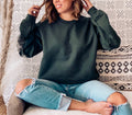 Forest Green Gildan Sweatshirt Blank 18000 Plain Crewneck Aesthetic Sweatshirt For Print On Demand Business Sweatshirt – Feel-Good Design · Great Gift For Fans