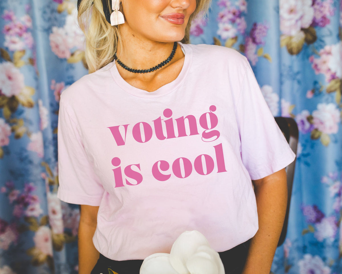 Monochromatic Voting Shirt for Election Year or School Election Day Voting is Cool Cute Retro Aesthetic TShirt for Democratic Socialist Graphic Tee – Premium Graphic · Great Gift For Fans