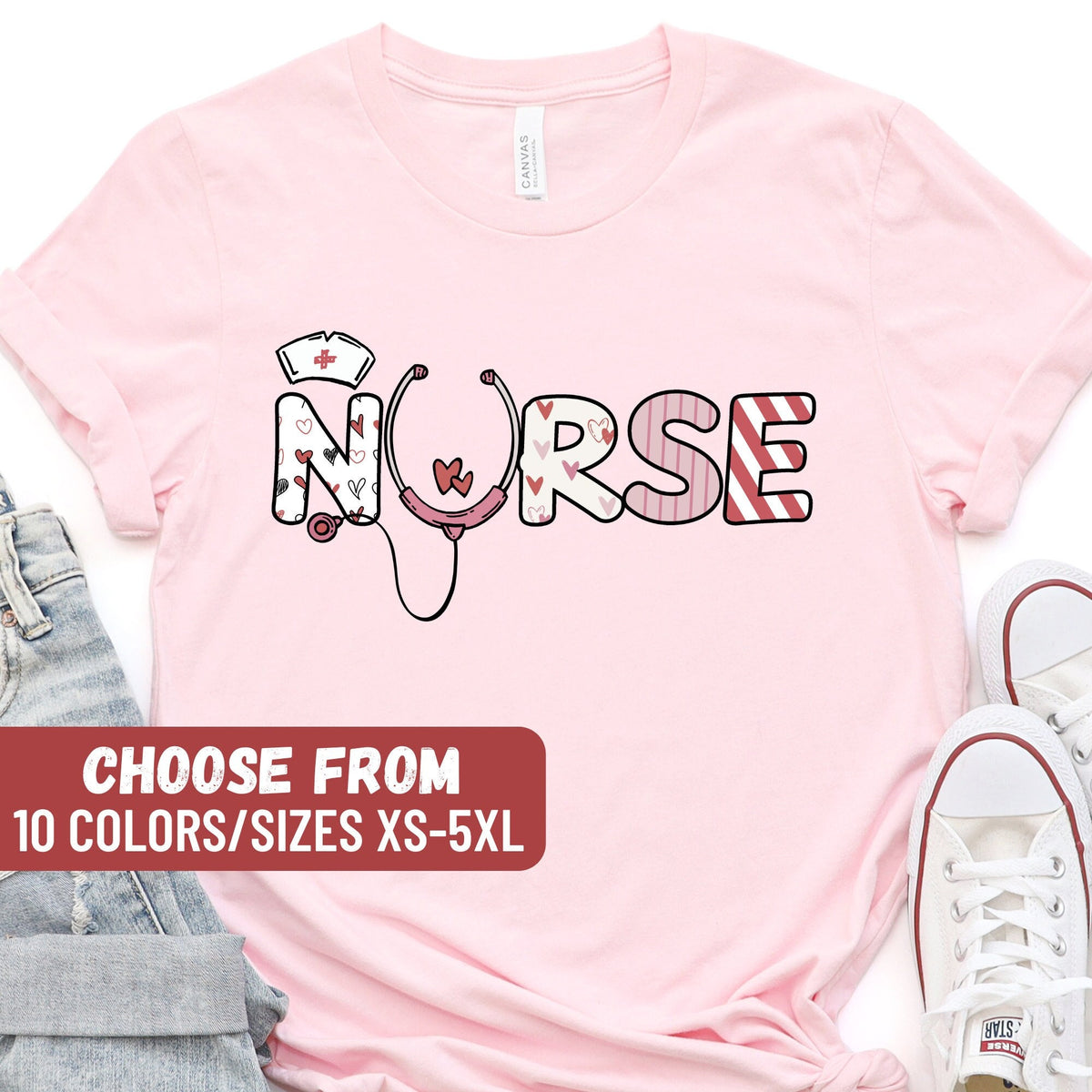 Valentines Day Shirt Funny Nurse Valentines Shirt Nurse Valentines Tshirt Nurse Graphic Tees Nurse Appreciation Nurse Valentine TShirt Graphic Tee – Easygoing Wear · Perfect For Daily Wear