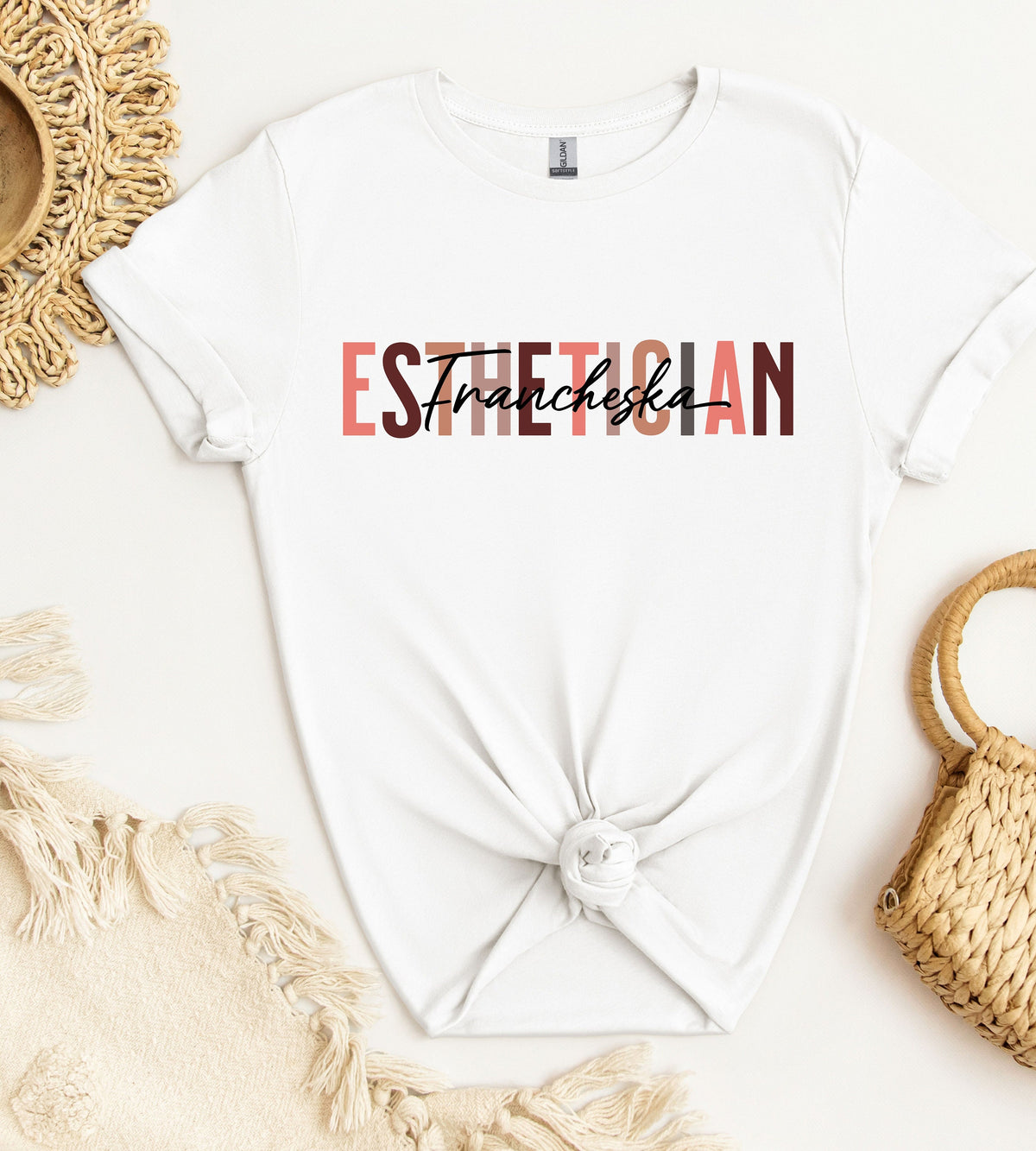 Personalized Esthetician t shirt Custom Esthetician Shirt Esthetician Gift Beautician Gift Skin Therapist Crewneck Aesthetician Gift Graphic Tee – Everyday Comfort · High-Quality Print