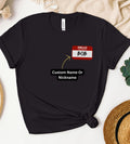 Personalized Funny Shirt Make Introductions Hilarious with a Custom Hello my name is T shirt Personalized pocket design Graphic Tee – Bold Style · High-Quality Print