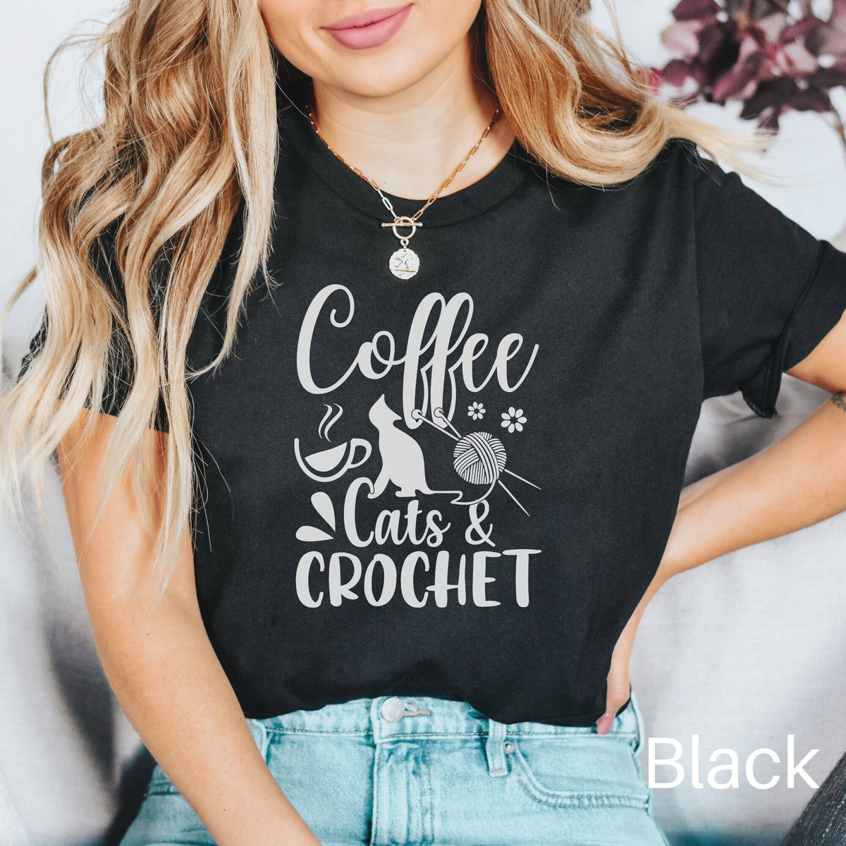 Crochet Shirt Cat Mom Shirt Coffee Shirt Crochet Gift Crochet Lover Shirt Crocheting Gift Gift For Crafter Yarn Lover Tee Graphic Tee – Bold Style · Trending Graphic Apparel