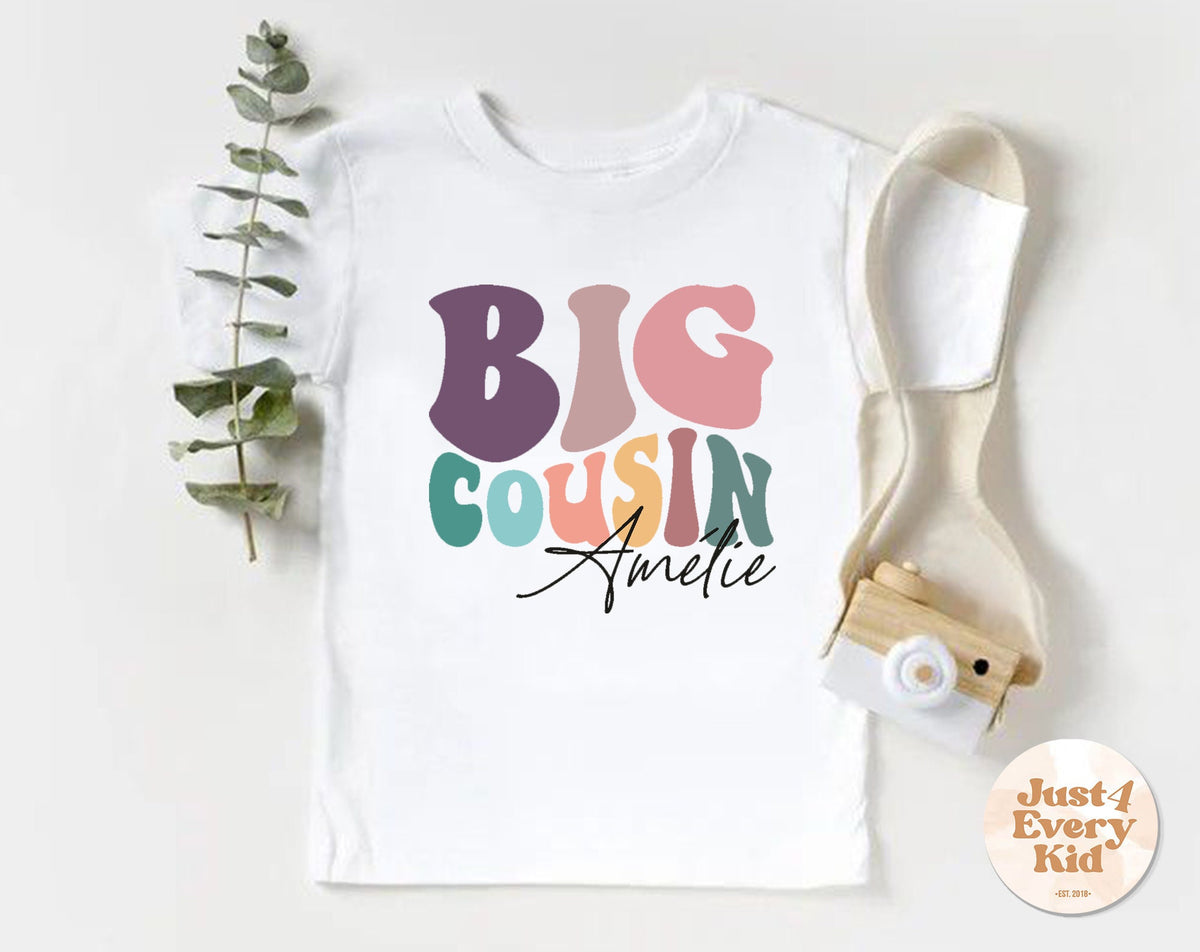 Personalized Cousin Crew Shirt Big Cousin Toddler Shirt Name Shirt Custom Big Cousin T Shirts Cute Cousin Natural Toddler Tee Graphic Tee – Aesthetic Look · Perfect For Daily Wear