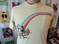 Vintage 8039s HOBIE Rainbow Stripe Surfing Pocket Floral Yellow Surf T Shirt M Graphic Tee – Cozy Vibes · High-Quality Print