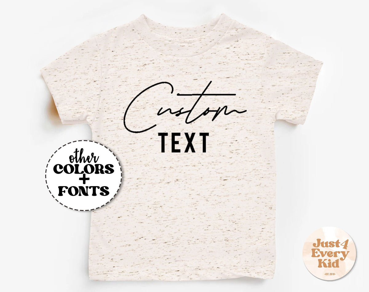 Personalized Natural Kids Shirt Custom Toddler T Shirt Retro Custom Toddler Shirt Custom Baby Bodysuit Custom Name Baby Outfit Graphic Tee – Cozy Vibes · High-Quality Print