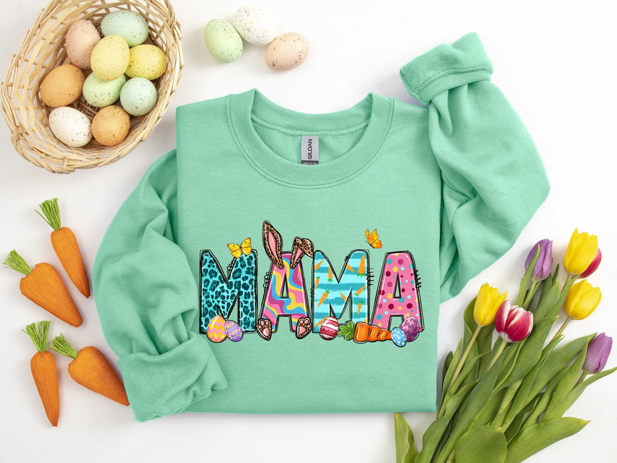 Easter Mama Sweatshirt Easter Shirt Mamas Bunnies Shirt Easter Gift for Mom Easter Hoodie Mom Sweatshirt Gift For Her Sweater For Her Hoodie – Aesthetic Look · Must-Have Style
